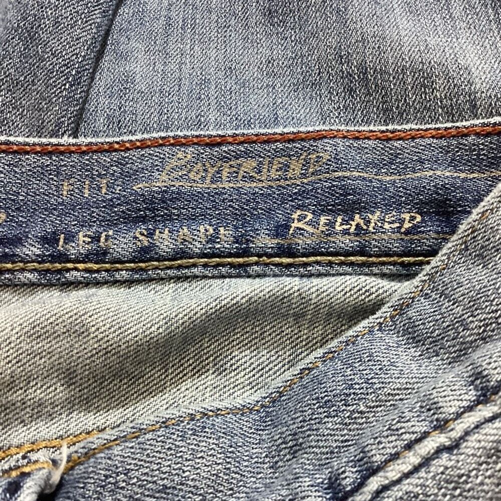 Eddie Bauer Distressed Light Blue Patchwork Embro… - image 5